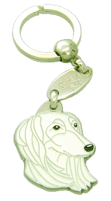 SALUKI WHITE <br> (keyring, engraving included)